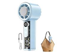 Ventilatore Portatile da Mano | Display digitale USB ricaricabile con 100 velocità e laccetto | Ventilatore Personale Mini da Mano | per Uomo Donna Bambini, Viaggio, Dormitorio, Picnic, Campeggio, Uff