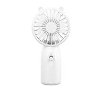 Ventilatore portatile da mano, Mini ventilatore portatile AA forte vento da viaggio campeggio multicolore(White)