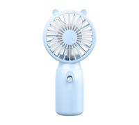 Ventilatore portatile da mano, Mini ventilatore portatile AA forte vento da viaggio campeggio multicolore(Blue)