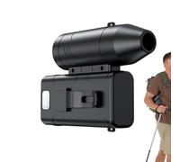 Ventilatore portatile da vita - con luce ricaricabile indossabile forte flusso d'aria 6 velocità - Ventilatore personale da camicia, cintura,per escursionismo backpacking arrampicata camminata lavoro