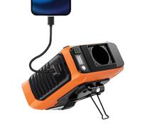 Ventilatore portatile da vita, ricaricabile indossabile con clip sulla camicia, dispositivo portatile forte flusso d'aria, soluzione di raffreddamento multifunzionale per escursioni e campeggio