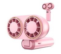 Ventilatore portatile - Display digitale a tre velocità pieghevole - Ventilatore personale ricaricabile tramite USB, per spiaggia, dormitorio, camera da letto, scuola, campeggio, adolescenti, studenti