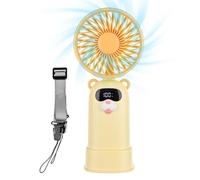 ventilatore portatile, display digitale, ricarica USB, ventola di raffreddamento personale, design, forniture per la stagione calda, multifunzionale regolabile a 3 velocità per donne e