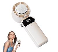 Ventilatore portatile - Dispositivo di raffreddamento ad aria pieghevole compatto | Mini display digitale ricaricabile design senza bolle con batteria per donne uomini bambini viaggio campeggio camera