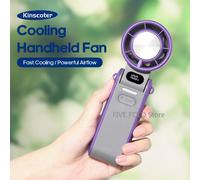 Ventilatore portatile elettrico ricaricabile da 3600 mAh 100 velocità regolabile portatile esterno pieghevole mini ventola turbo di raffreddamento ad aria con cordino White NO ICE