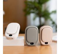 Ventilatore portatile essenziale per l'estate | Indossabile al collo/vita, display digitale della potenza, batteria da 2000mAh per tutto il giorno, 4 livelli di velocità del vento, compagno di viaggio
