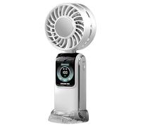 Ventilatore Portatile - Fan Portatile | Ventilatore Portatile Ricaricabile | Ventole A Mano Pieghevole Portatile Display Digitale Lunga Durata Della Batteria Ad Alta Potenza Ricaricabile Per La Mano