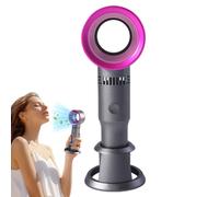 Ventilatore portatile, gadget di raffreddamento a 3 velocità, senza lama, piccoli ventagli personali da viaggio, per donne e bambini, per interni ed esterni, viaggi, trucco, escursionismo, campeggio