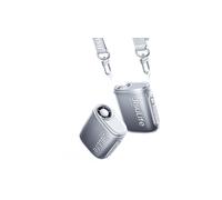 VENTILATORE PORTATILE JISULIFE da Collo Neck Fan 5, 3,3 W, Argento, Bianco