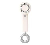 Ventilatore Portatile Manuale USB Ricaricabile Basso Rumore con Gancio