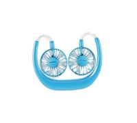 Ventilatore Portatile Mini ventilatore da collo Portatile da appendere USB ricaricabile Dual Fan Air Cooler Mini Summer Outdoor Sports Fans(C1)