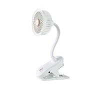 ventilatore portatile， Mini ventilatore portatile con clip manuale USB ricaricabile silenzioso Ventilatore elettrico da tavolo Dormitorio for studenti Piccola ventola di raffreddamento(White)