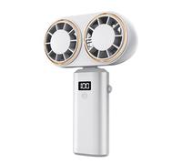 Ventilatore Portatile - Mini Ventilatore Portatile USB Ricaricabile, V́entilatore Da Tavolo Pieghevole Con Display Digitale | V̀entilatore A Doppia Turbina Per Studenti | Piccola Ventola Di Raffreddam