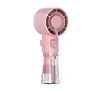 Ventilatore portatile nebulizzatore - Ventilatore portatile da 16,3 cm, ricaricabile tramite USB, ventilatore portatile per l'idratazione all'aperto, con diverse regolazioni della velocità del vento