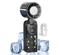 Ventilatore portatile per 100 velocità, pieghevole, ricaricabile tramite USB, mini dispositivo di raffreddamento portatile con display a LED | ABS, 3600 mAh, dormitorio da viaggio, ufficio, picnic
