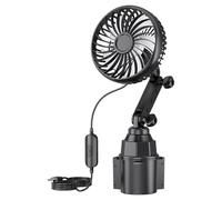 Ventilatore Portatile Per Auto - 77 Cm, Ventilatore Elettrico A Testa Singola Con Portabicchieri | Raffreddamento Del Veicolo Alimentato Tramite USB: Per Berline, Camion, SUV, Camper, Viaggi Su Strada