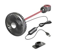 Ventilatore portatile per auto, raffreddamento USB regolabile a 3 velocità per sedili dei veicoli, potente gadget per la circolazione 'aria con auto, comfort sul sedile posteriore, per camion