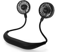 Ventilatore portatile per collo ventola USB ultra silenziosa a batteria da 2600mAh con vento forte ventola personale indossabile ad alta flessibilità regolabile a 360° per viaggi all'aperto in ufficio