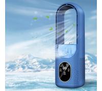Ventilatore portatile per condizionatore d'aria, 6 modalità di raffreddamento, mini condizionatore d'aria evaporativo e timer 1-6 ore e luce notturna in 7 colori, mini ventola di raffreddamento ad