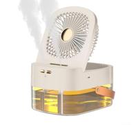 Ventilatore portatile per condizionatore d'aria, umidificatore a nebbia di raffreddamento 3 in 1, con luce LED USB, ventilatore da scrivania per camera da letto, ufficio, campeggio (4)