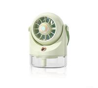 Ventilatore portatile per mini dispositivo di raffreddamento con serbatoio dell'acqua, 3 modalità di vento, funzionamento silenzioso, ricarica USB, per scrivania, campeggio, viaggi, viola (verde)
