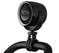 Ventilatore portatile per passeggino Ventilatore per bambini senza lama sicuro con batteria da 20000 mAh e display digitale, clip ricaricabile a 100 velocità per seggiolino auto da viaggio, nero