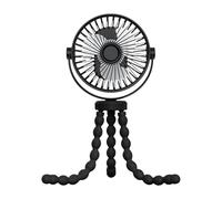 Ventilatore portatile per passeggino - Ventilatore personale silenzioso con piedini flessibili | 3 velocità, ricaricabile tramite USB | ideale per sedile auto, culla, camera per bambini