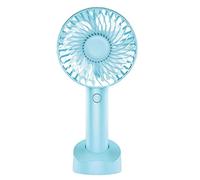 Ventilatore Portatile Piccolo, Piccolo e Portatile con Base, Uso Desktop, Mini Ventilatore Regolabile a 3 velocità e Ricarica USB, Flusso d'Aria Forte per Ufficio all'aperto per Camera da