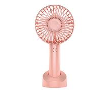 Ventilatore Portatile Piccolo, Piccolo e Portatile con Base, Uso Desktop, Mini Ventilatore Regolabile a 3 velocità e Ricarica USB, Flusso d'Aria Forte per Ufficio all'aperto per Camera da