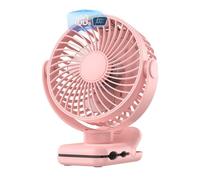 Ventilatore Portatile Piccolo Ventilatore Portatile A Clip Ventilatore Da Tavolo USB Con Flusso D'aria Forte A 3 Velocità Rotazione A 720 ° Ventilatori Da Tavolo Ultra Silenziosi For La Casa Offi(Pink