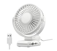 Ventilatore Portatile Piccolo Ventilatore Portatile A Clip Ventilatore Da Tavolo USB Con Flusso D'aria Forte A 3 Velocità Rotazione A 720 ° Ventilatori Da Tavolo Ultra Silenziosi For La Casa Offi(Whit