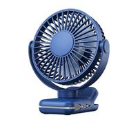 Ventilatore Portatile Piccolo Ventilatore Portatile A Clip Ventilatore Da Tavolo USB Con Flusso D'aria Forte A 3 Velocità Rotazione A 720 ° Ventilatori Da Tavolo Ultra Silenziosi For La Casa Offi(Blue