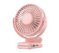 Ventilatore Portatile Piccolo Ventilatore Portatile A Clip Ventilatore Da Tavolo USB Con Flusso D'aria Forte A 3 Velocità Rotazione A 720 ° Ventilatori Da Tavolo Ultra Silenziosi For La Casa Offi(Pink