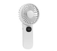 Ventilatore portatile pieghevole a 5 velocità facilmente regolabile con indicatore LED integrato per mostrare chiaramente il livello di potenza a colpo d'occhio (bianco)