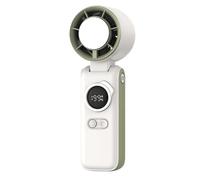 Ventilatore portatile pieghevole - Ricaricabile da 3600 mAh 5 impostazioni del , Brezza di viaggio personale, Perno del collo pieghevole, Selezione rapida continua, Porta di ricarica USB C, Indic
