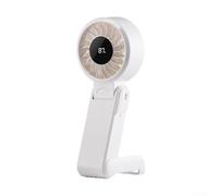 Ventilatore portatile portatile con design pieghevole, display digitale e 100 livelli di velocità, supporto multi-angolo per un uso flessibile, batteria integrata da 1800 mAh per fino a 6 ore di