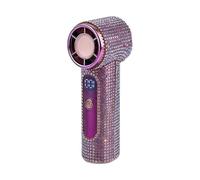 Ventilatore Portatile Portatile - Mini Ventilatore Ricaricabile Con Strass Con Display Digitale A Velocità Multipla | Ventola Di Raffreddamento A Turbina USB, Circolatore D'aria Tascabile Da Viaggio P