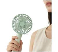 Ventilatore portatile portatile, pieghevole, ricaricabile tramite USB, per mini ventilatore con motore silenzioso a 3 velocità, per viaggi, ufficio, esterni, rosa (verde chiaro)