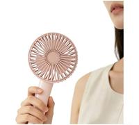 Ventilatore portatile portatile, pieghevole, ricaricabile tramite USB, per mini ventilatore con motore silenzioso a 3 velocità, per viaggi, ufficio, esterni, rosa