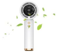 Ventilatore portatile portatile - Turbo Air ricaricabile, dimensioni compatte, motore brushless ad alta velocità con display digitale per lo stato della batteria e il controllo della velocità, design