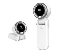 Ventilatore portatile portatile turbo, ventilatore portatile pieghevole a 5 velocità, mini ventilatore elettrico ricaricabile ad alta velocità, mini ventola di raffreddamento 3 in 1 per mano/scrivania