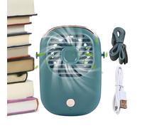 Ventilatore portatile portatile, ventilatore da collo regolabile, 11,9 x 8,9 x 3,5 cm, dispositivo di raffreddamento ricaricabile tramite USB, flusso d'aria silenzioso per posto di lavoro, spiaggia