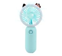 Ventilatore portatile portatile - Ventilatore di raffreddamento personale con luce, configurazione a 3 velocità, luce LED per esterni, USB, ricaricabile, gadget di raffreddamento portatile per Bab
