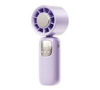Ventilatore portatile portatile - ventilatore personale, velocità regolabile, display a LED, pieghevole, per trucco, lavoro, caldo, vacanze, attività all'aperto, campeggio, spostamenti