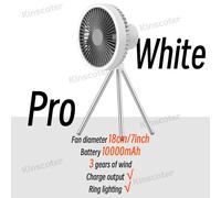 Ventilatore portatile ricaricabile 3 velocità treppiede o plafoniera 10000 mA...