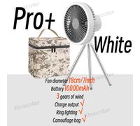 Ventilatore portatile ricaricabile 3 velocità treppiede o plafoniera 10000 mA...