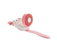 Ventilatore portatile ricaricabile, a forma di gatto, con cinturino da polso, orologio da polso per bambini, per l'estate, per interni, casa, scuola, scuola, viaggi, vacanze, feste