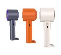 Ventilatore portatile ricaricabile con 199 velocità, pieghevole, USB, per mini raffreddamento personale, per viaggi, ufficio, campeggio, scrivania, 17 cm, viola (arancione)