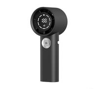 Ventilatore portatile ricaricabile, con display digitale, schermo LED, controllo della velocità 1-120, regolabile, 4500 mAh, durata della batteria fino a 10 ore, ricarica USB, per viaggi all'aperto
