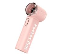 Ventilatore portatile ricaricabile - Display digitale Mini ventilatore a 5 velocità ABS Raffreddamento personale portatile per la stagione calda, Batteria da 5000 mAh, Indicatore LED della batteria